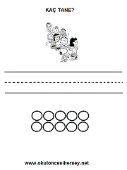 okul öncesi sayı egzersizleri